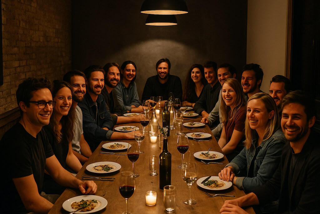 Menschen beim gemeinsamen Dinner